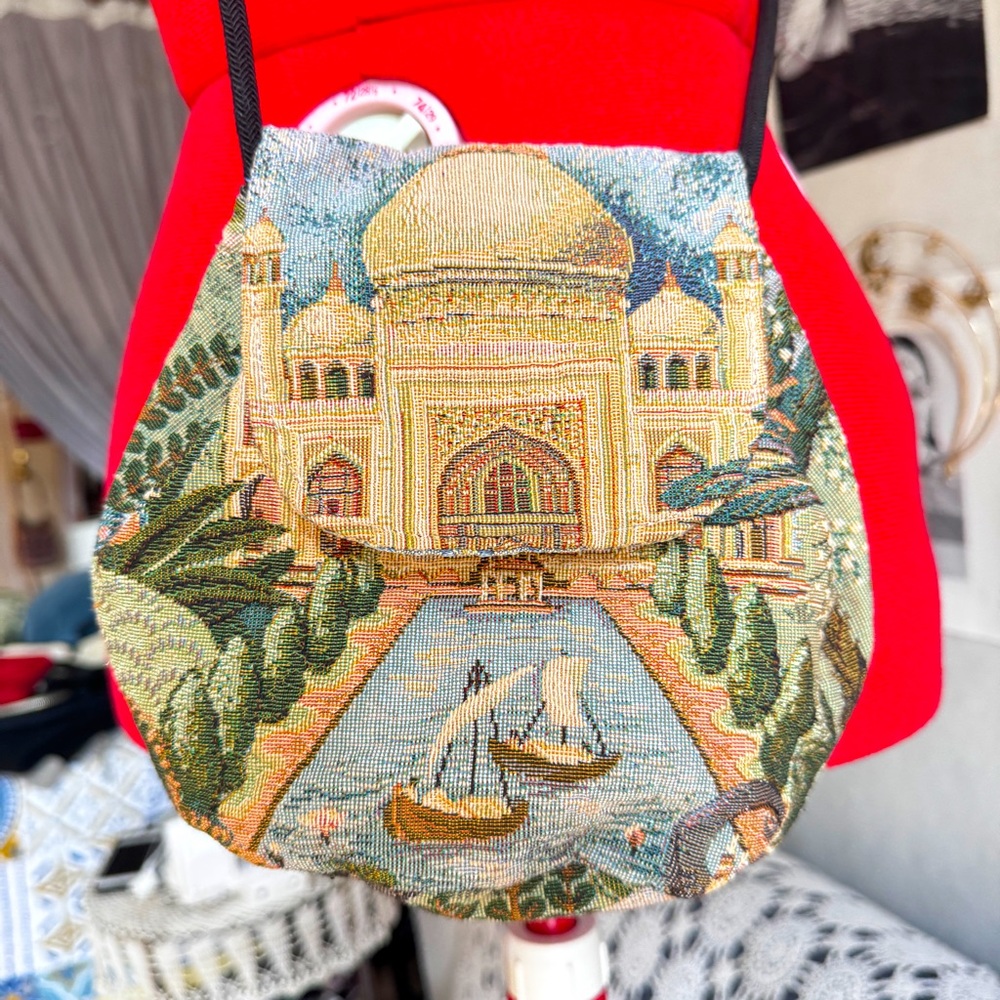 Vintage Woven tapestry, mini Crossbody bag